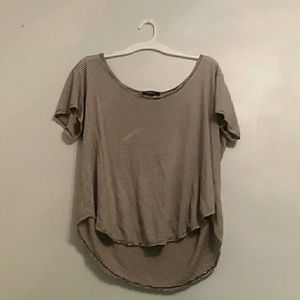 Grey and white striped shirt